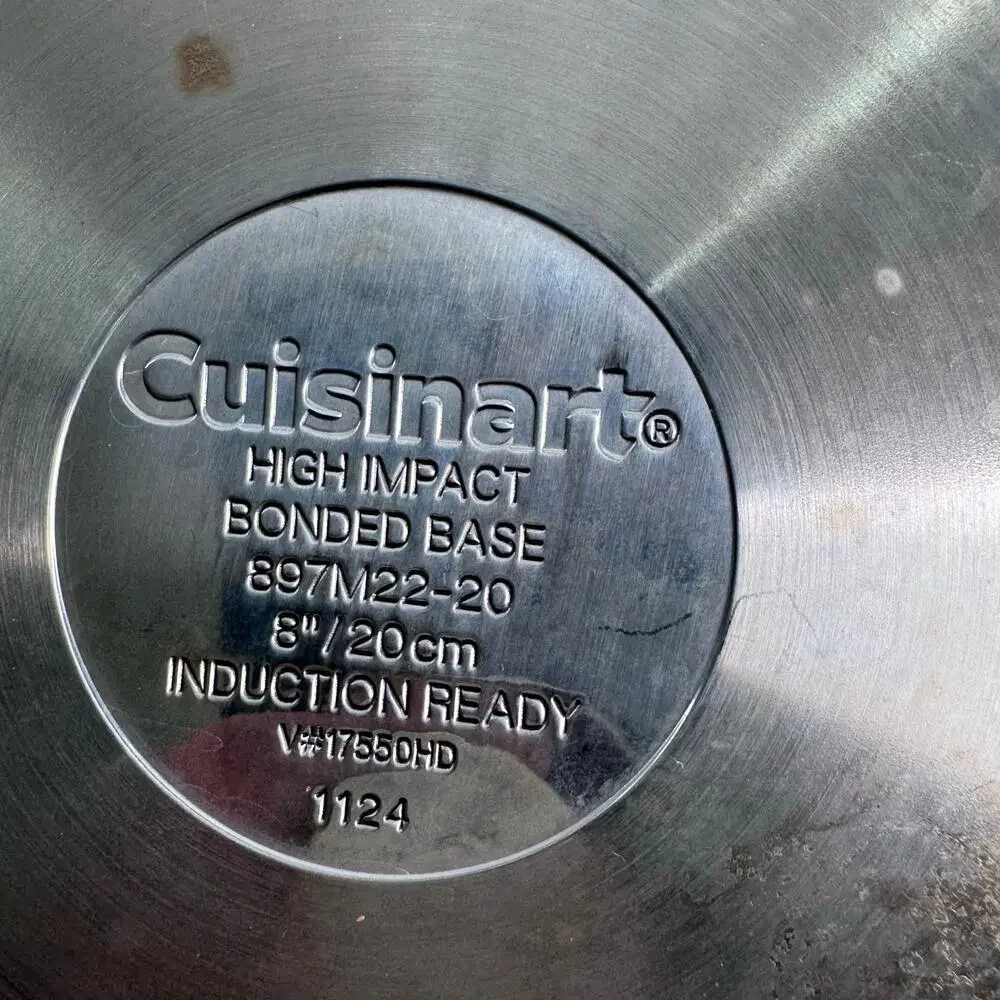 Set of 3 Cuisinart Stainless Steel High Impact Bonded Induction Ready Pans